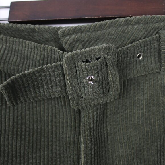 Altar'd State Womens Small Olive Ribbed Corduroy Paperbag Belted Shorts - Picture 3 of 4